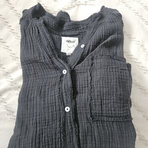 Aerie Black Button Down Shirt